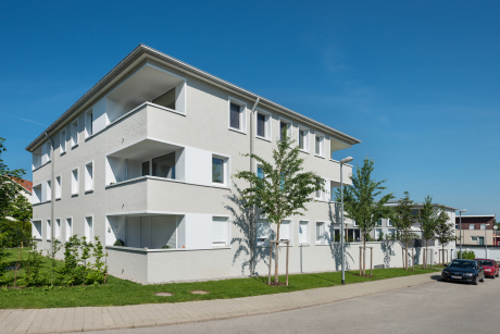 Neubau von 25 familiengerechten Mietwohnungen 'Genossenschaftliches Wohnen für Familien' mit Tiefgarage, Ludwigshöhe Kempten