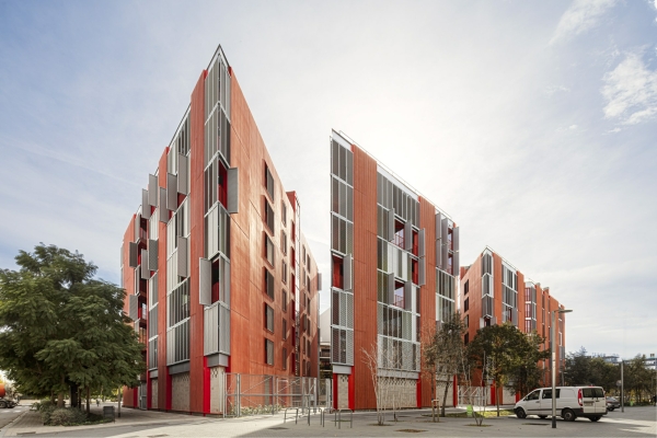 Rotes Dreieck in Barcelona
